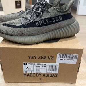 Yeezy Kids Sneakers - Olive and Black